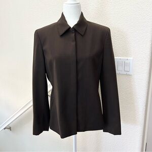 Women's Jones New York Brown Wool Jacket Suit Like New Sz 10 career fully lined